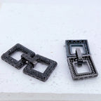 1 Pcs Wholesale Micro-set Square Necklace Bracelet Clasp Jewelry Accessories Full Zirconium Connecting Clasp DlY Accessories