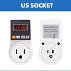 Automatic Voltage Protector Socket 220V 16A Adjustable Over/Under Voltage Cutoff, EU Plug