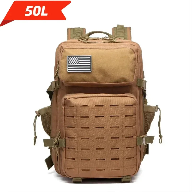 25L/50L Waterproof with 2 Bottle Holders Backpack Gym Outdoor Travel Hiking Fishing Trekking Backpacks 13inch Laptop Bag