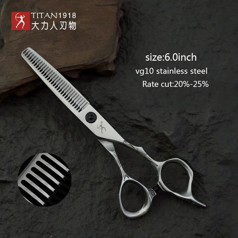 Titan hair scissors cut hair shears cutting hairdressing  vg10 steel, hand made sharp scissors