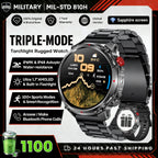 2026 New Fashion Luxury 1100mAh Battery 1.7-inch HD Screen Compass Wireless Call Flashlight 100+Sports Outdoor Sports smart