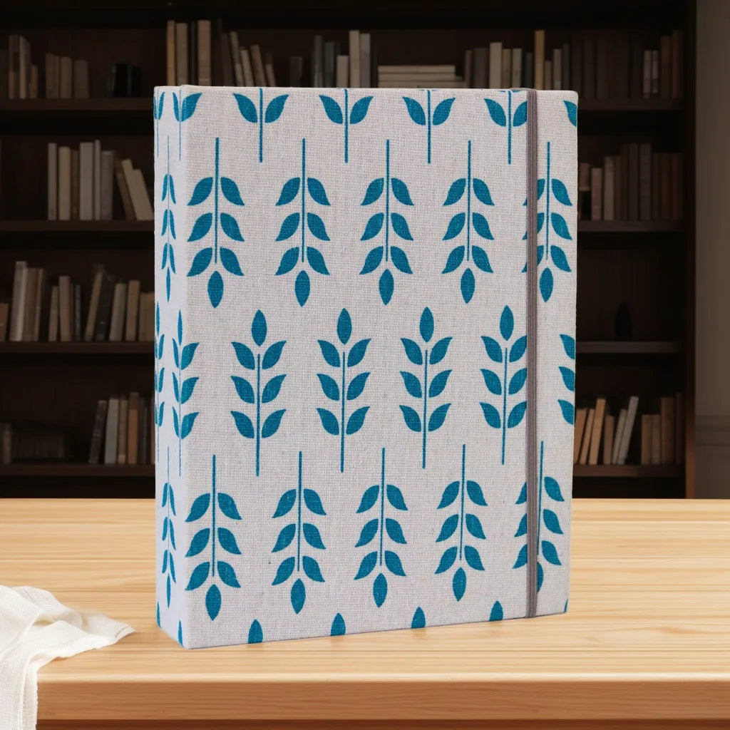 Linen Photo Album Book 200 Pockets 4x6 Inch, Printed Cover Styles, Beige/Green/Blue