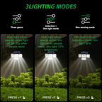 1 PACK Outdoor Motion Sensor Lamp, 4-Head Solar Power Light, 122 LED Solar Light, Flood Lights ,3000 Lumens,270° Lighting  Range