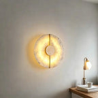 Modern Luxury Creative Marble Wall Light - Alabaster Marble Wall Sconce for Bedroom Bedside Living Room Aisle Indoor Decor