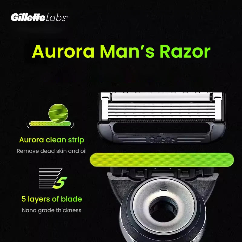 For Gillette Labs Razor blade 4/8 Pcs For Gillette Labs Heated Razor blades Gillette labs series shaver head 5-layer razor blade