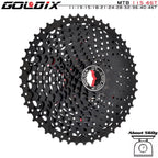 GOLDIX Black MTB Cassete 8/9/10/11/12 Speed 40/42/46/50/50T K7 8/9/10/11/12v Bicycle Freewheel Bicycle Sprocket for Shimano/SRAM