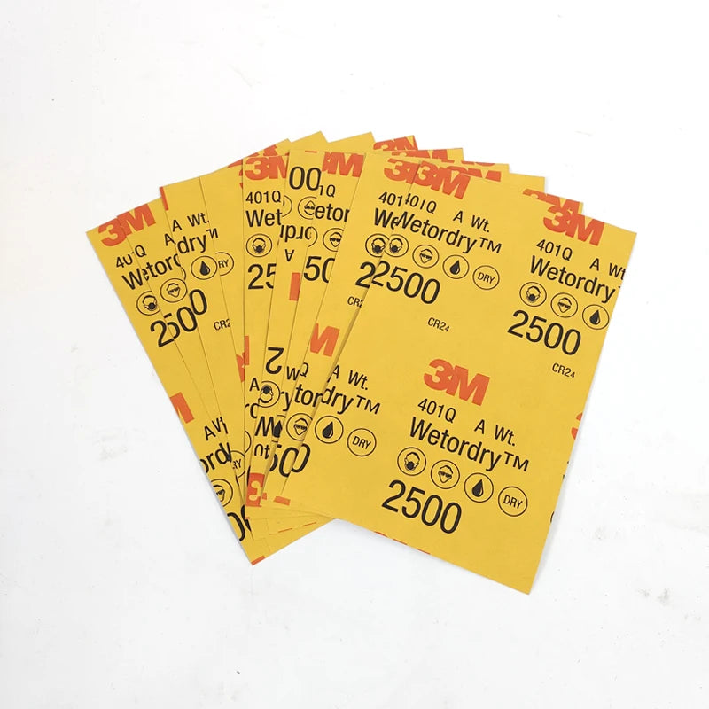 14cm/23cm Genuine 3M 401Q Beauty Sandpaper P2500 Mesh Repair Car Paint Polishing Water Sand Fine Sanding Water Abrasive