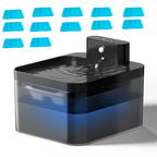 2.2L Automatic Pet Water Fountain for Cats & Dogs, Silent Induction Sensor, Rectangle