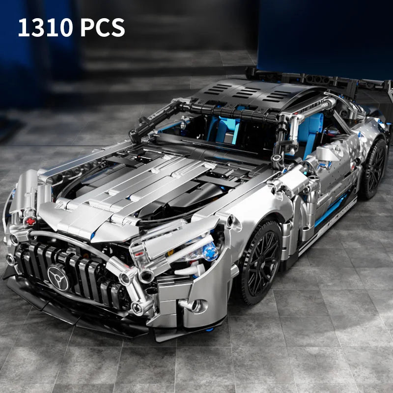 1310 PCS Racing Car Building Blocks Set, 1:14 Scale Sports Vehicle Model Kit for Adults, Toys for Boys Birthday Gifts