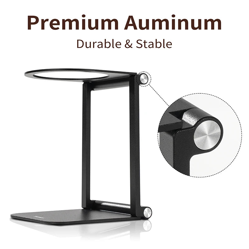 Foldable coffee machine stand aluminum alloy drip filter metal espresso machine base suitable for travel, portable home use