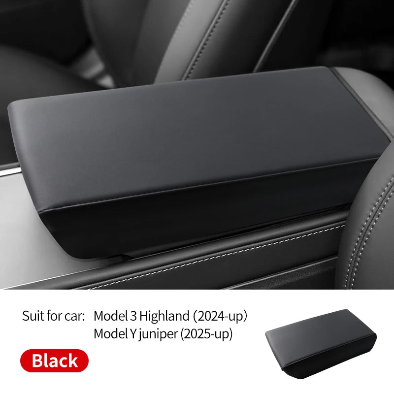 Car Center Console Armrest Pad  For Tesla Model 3 Highland / Model Y Juniper ABS Armrest Box Protective Cover Auto Accessories
