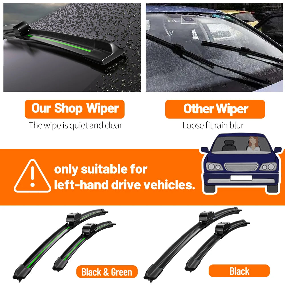 Wiper Front Wiper Blades For Ford Focus 3 Hatchback 2011-2017 2012 2013 2014 2015 Windshield Windscreen Front Window 28"+28"