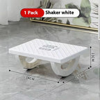 Under Desk Ergonomic Foot Rest Stool with Massage Rollers, Portable, 1pc, Black/Grey/White