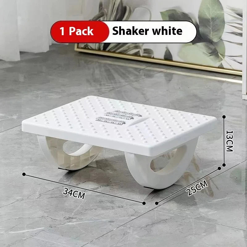 Under Desk Ergonomic Foot Rest Stool with Massage Rollers, Portable, 1pc, Black/Grey/White