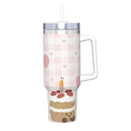 Stay Cozy or Cool: Versatile Thermal Tumbler + Straw