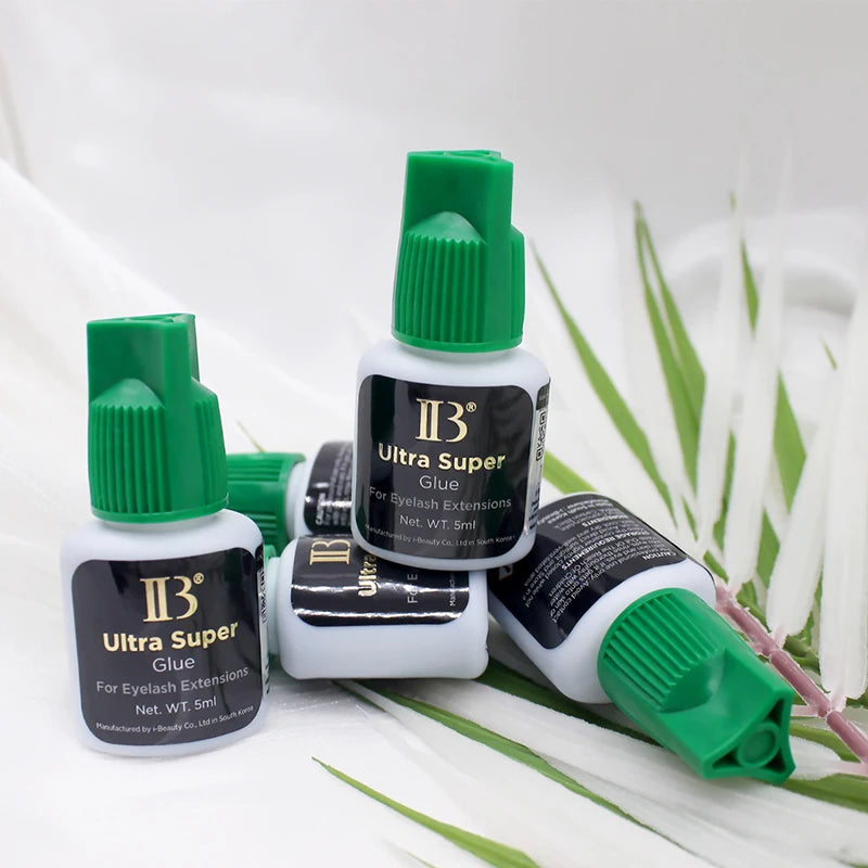 IBeauty Ultra Super IB Glue for Eyelash Extensions 5ml IB Green Cap False Lash Adhesive Makeup Tools Korea Supplies Cola