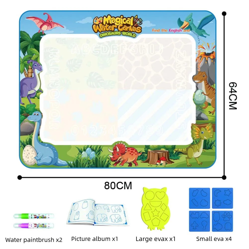 Magic Water Drawing Mat Extra Large Water Doodle Toy Set Painting Board Children Educational Toys Gift for Kids Multiple Size