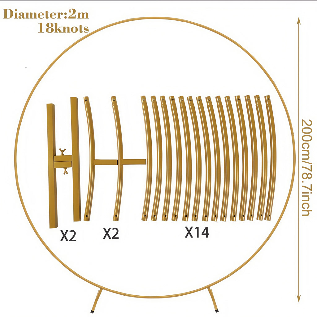 Metal Circle Stand Wedding Arche Round Balloon Arch Flower Gold Background Arch DIY Frame Birthday Party Baby Shower Decoration