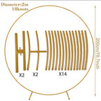 Metal Circle Stand Wedding Arche Round Balloon Arch Flower Gold Background Arch DIY Frame Birthday Party Baby Shower Decoration