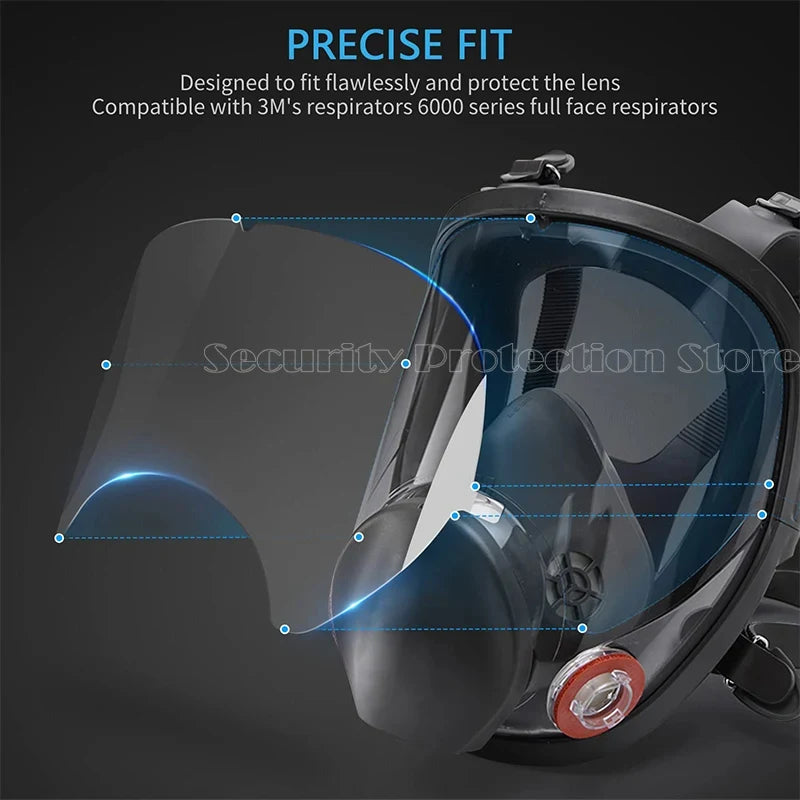 Peel-Off Lens Cover for 3M 6000/6700/6800/6900/6885 Respirator Mask, 5-100pcs