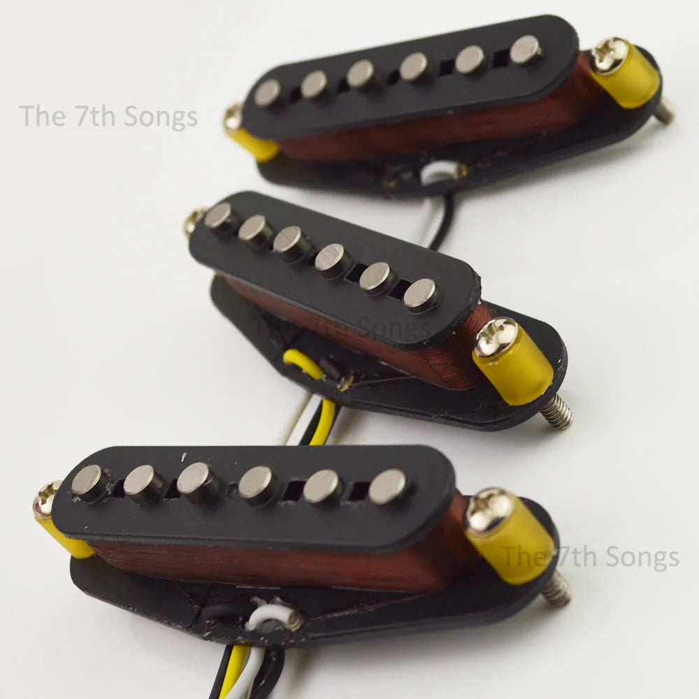1969 Style ST Single Coil Electric Guitar Pickup Set Alnico 5, Plain Enamel Wire
