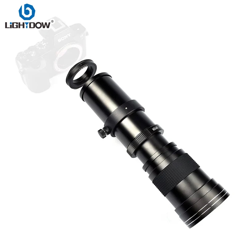 Lightdow 420-800mm f/8.3-16 Manual Telephoto Zoom Lens for Canon RF Canon EF  Nikon F Nikon Z Sony A Sony E Mount Camera