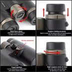 Telescope 12x42 HD Professional Binoculars with ED Lens BAK4 Prism Waterproof for Birdwatching Hunting Camping Travel Outdoor