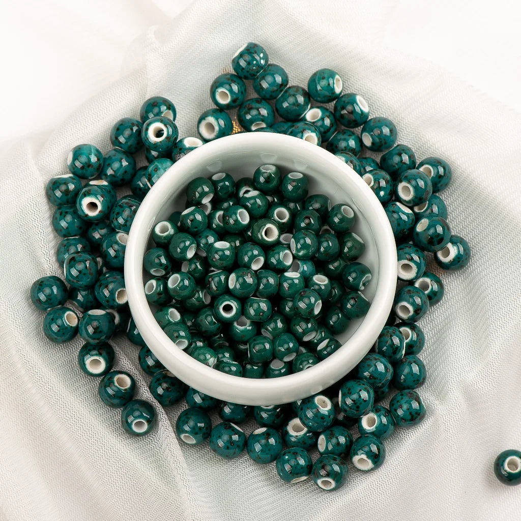 6# 8# 100pcs China Ceramic Colorful Beads Bandmade Procelain Bead For Jewelry Making #A507C