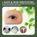 3D Highly Realistic False Eyelash Mannequin Flat Doll Head Korean Makeup Practice Tool for Lash Artists Eyelash Graft Training
