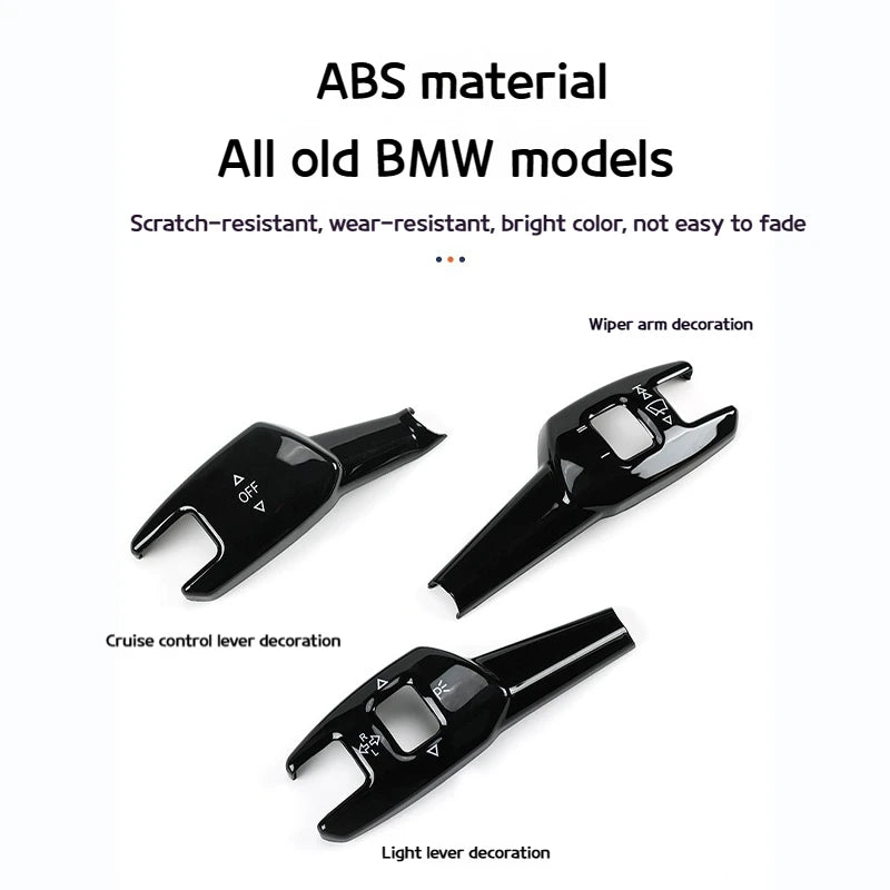 Automotive Turn Signal Wiper Switch Trims Steering Wheel Headlight Switch Trims for BMW 3 4 5 6 7 X1X3X5X6 Interior Accessories
