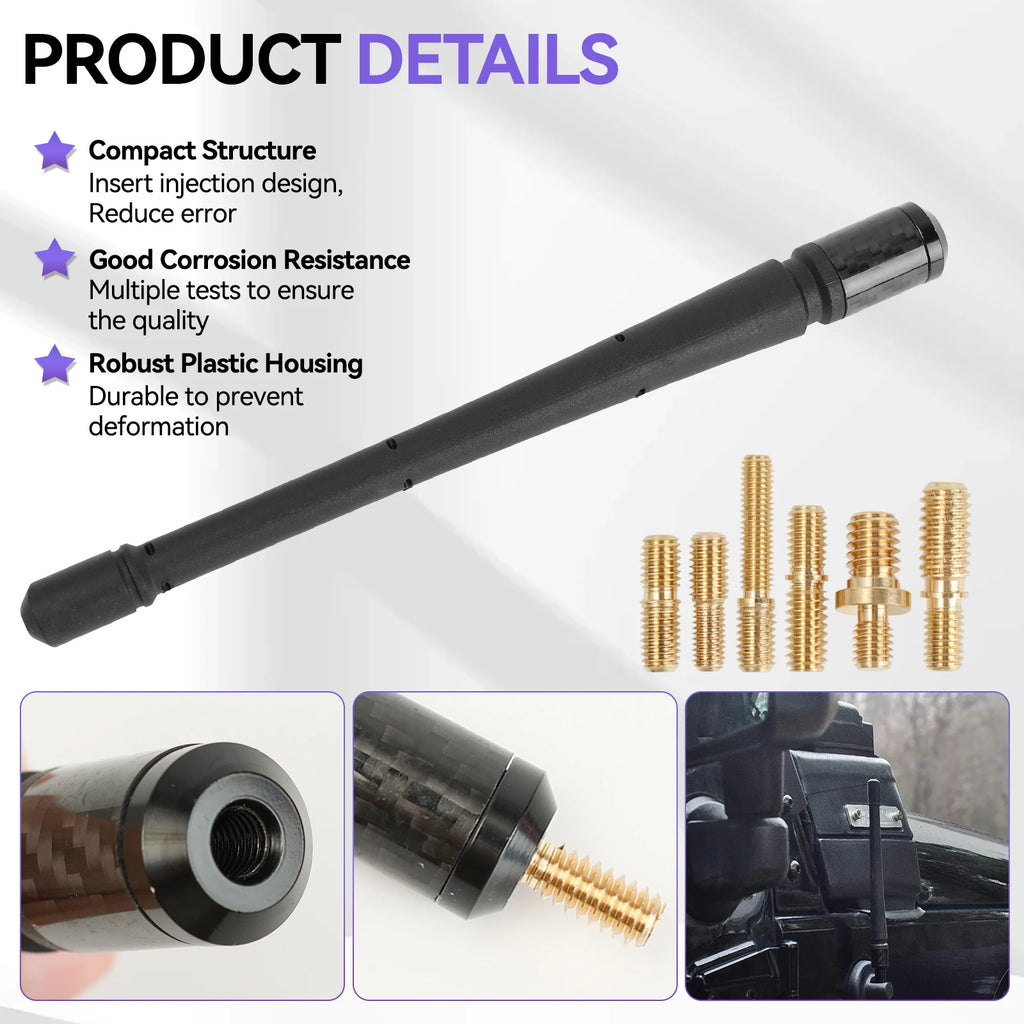 7 inches Shoet Car Antenna Mast Radio AM/FM For Chevrolet Silverado 1500 2006-2024 Ford F150  Harley Davidson New