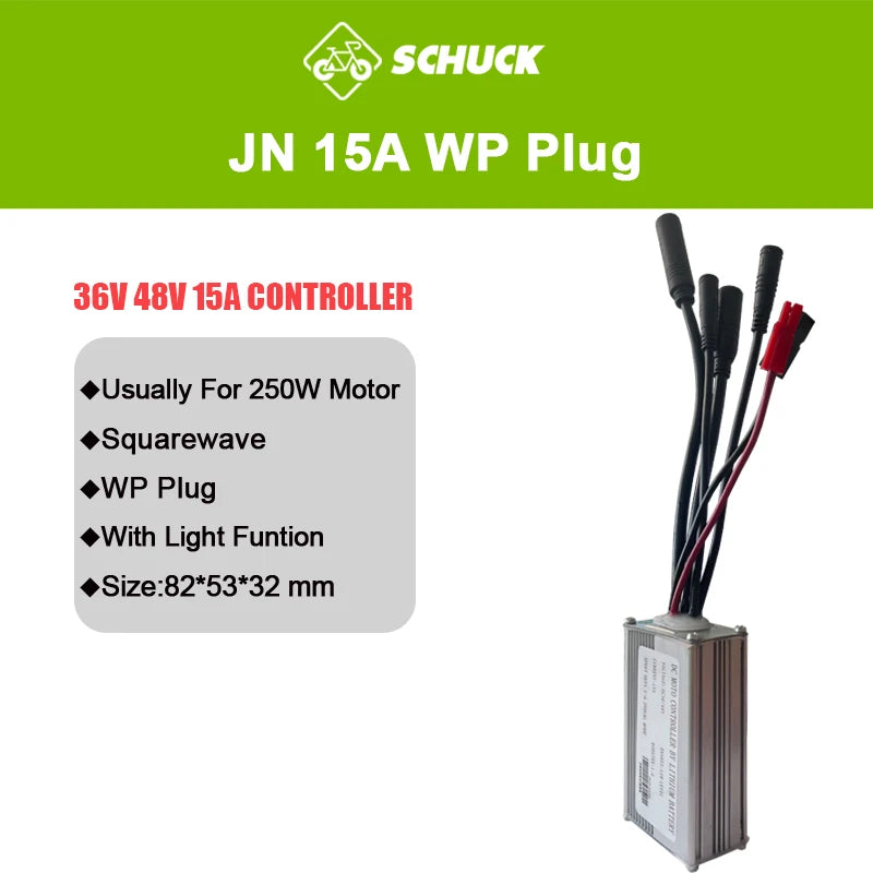 JN Ebike Controller 36V 48V 15A 17A 22A 25A 30A 35A Control System with 6 9 12 Mosfets for Electric Scooter Conversion Parts