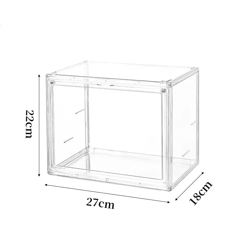 Transparent Storage Box Organizer Bookshelf Album CD Desktop Dustproof Display Cabinet Book Storage Box Magazine Organizer