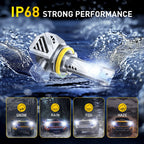 AUXITO 2Pcs 25000LM H11 LED Headlight Canbus H8 H9 9005 HB3 9012 HIR2 9006 HB4 Turbo LED Car Head Lamp No Error 6500K 80W 12V