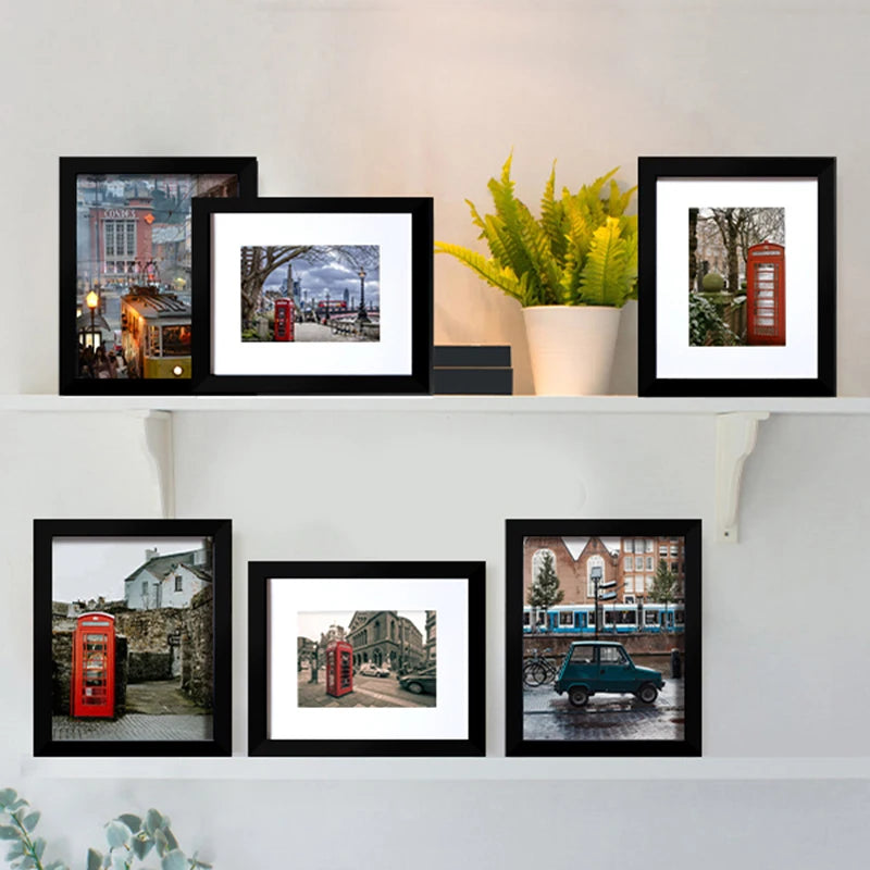 14pcs 4x6 Inch Wooden Picture Frames No Mat, Tabletop or Wall Display for Photos