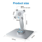 Aluminum Alloy Stand for Protable Monitor Table Bracket Adjustable 360 Rotation M4 Screw Bases Strong Load Capacity Super Stable