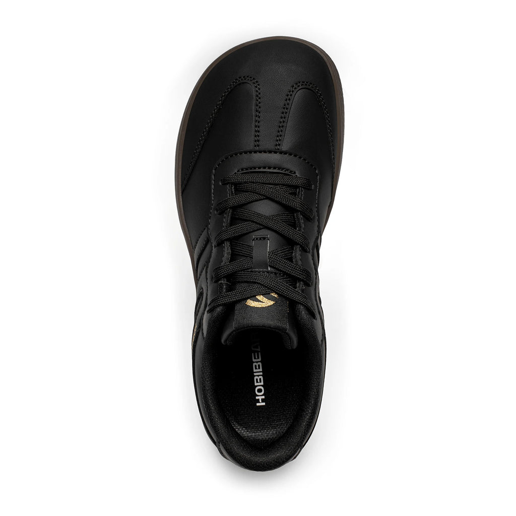 HOBIBEAR Unisex Wide Toe Shoes Artificial Leather Sneakers Casual Lace Up Retro Fashion Shoes for Women Men