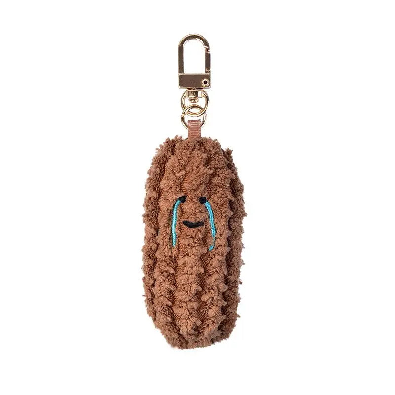 Soft seafood Keychain Lobster Simulation Fluffy abalone lobster clam oyster Keyring Kawaii Cartoon Plush Pendant Birthday Gift