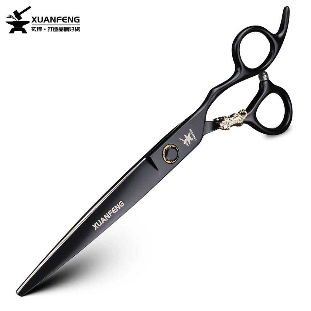 XUANTENG 7-inch black hair cutting scissors with bearing design, barber scissors