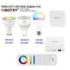 Miboxer Zigbee RGB+CCT LED Bulb Light 4W/6W/12W GU10 E27 Smart Dimmable Spotlight Lamp FUT089Z RF Remote WIFI ZB-Box2 ZB-Box3