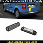 2Pcs For VW Transporter T5 2003-2015 T6 For Caddy 2004-2017 Tail White LED License Plate Light Number Plate Lamp Assembly