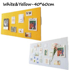 Felt Wall Sticker Display Board for Classroom Photo Wall, 2pcs Set, Grey Yellow Camel