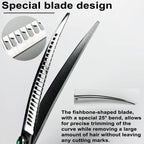 wingsbro 8/7 inch Pet Grooming Scissors,Dog Curved Scissors ,Pet Curved Thinning Scissors,Dog Shark Scissors