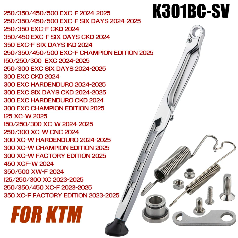 For KTM 125 150 250 300 350 450 500 530 XC XC-F XC-W XCF-W EXC EXC-F TPI Six Days 2008-2025 Motorcycle Side Stand Kickstand Kit