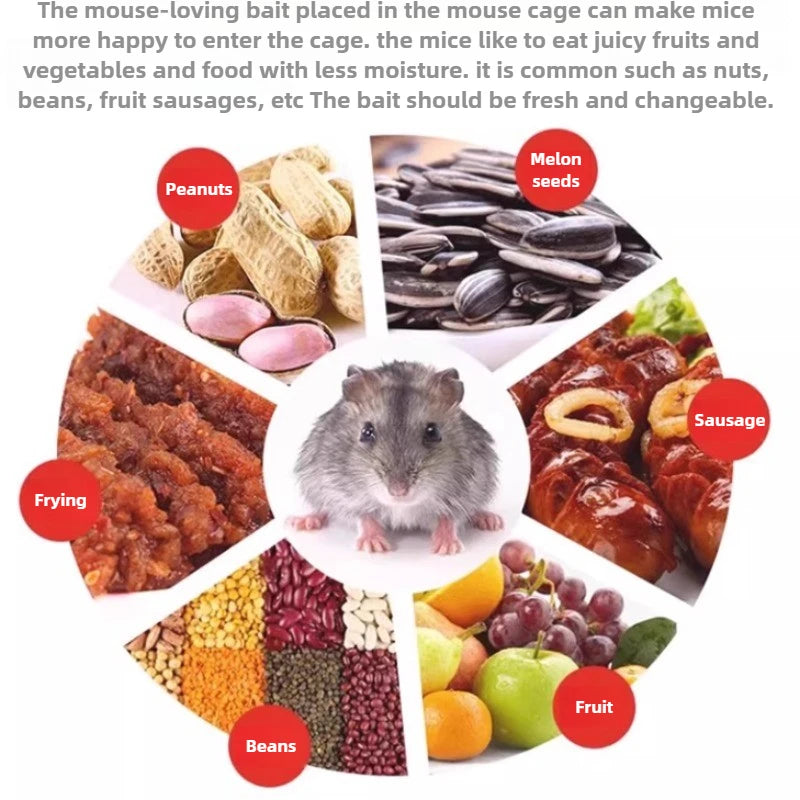 "Smart Auto-Reset Mouse Trap - Continuous Catch Flip Lid Design | Indoor Pest Solution"（The product does not include buckets）