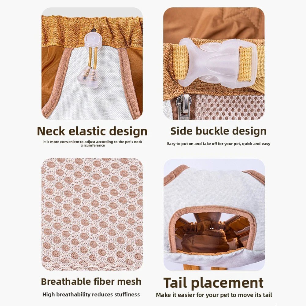 Breathable Cat Backpack Carrier, Hands-Free Foldable Pet Travel Bag, Water-Resistant, Sizes S-XL