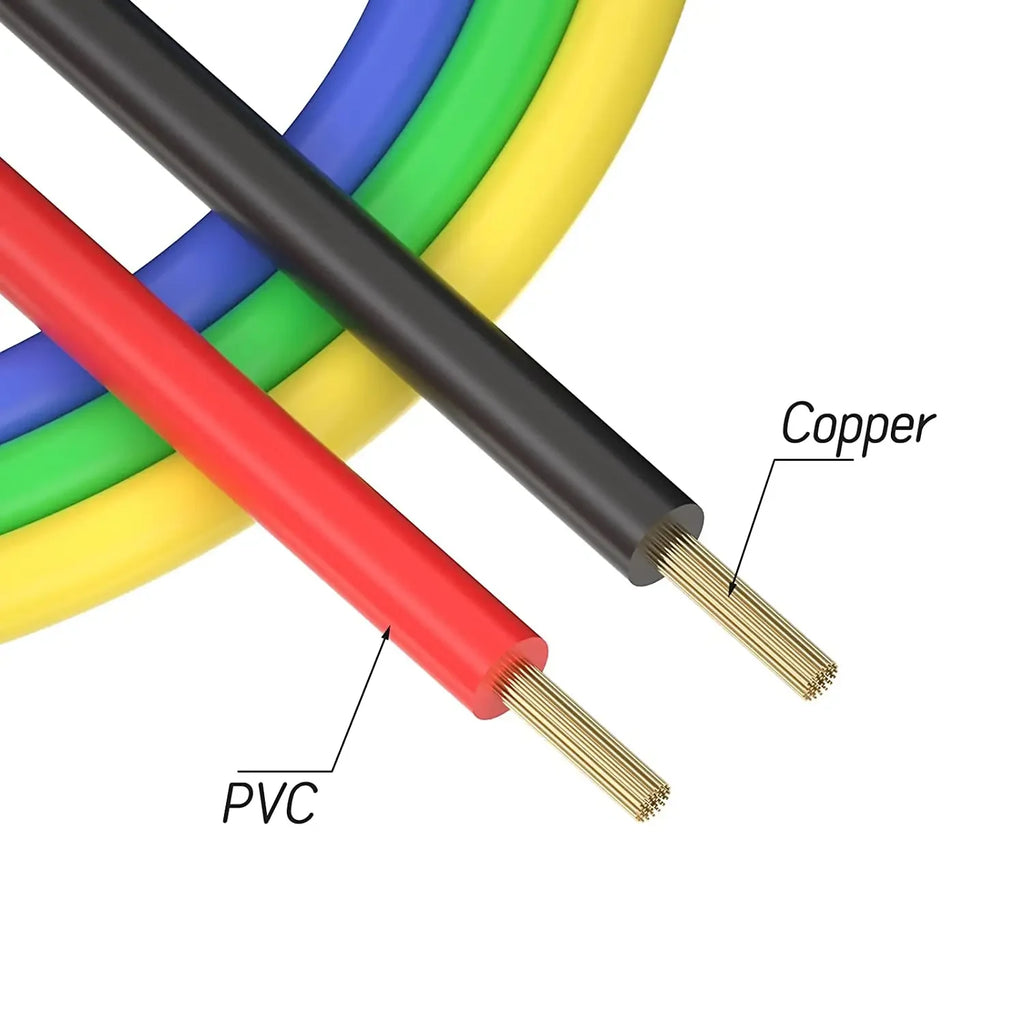 Cleqee P1036 5PCS 4mm Copper Banana Plug to Banana Plug Multimeter Test Leads Soft PVC Cable Wire 1000V 15A