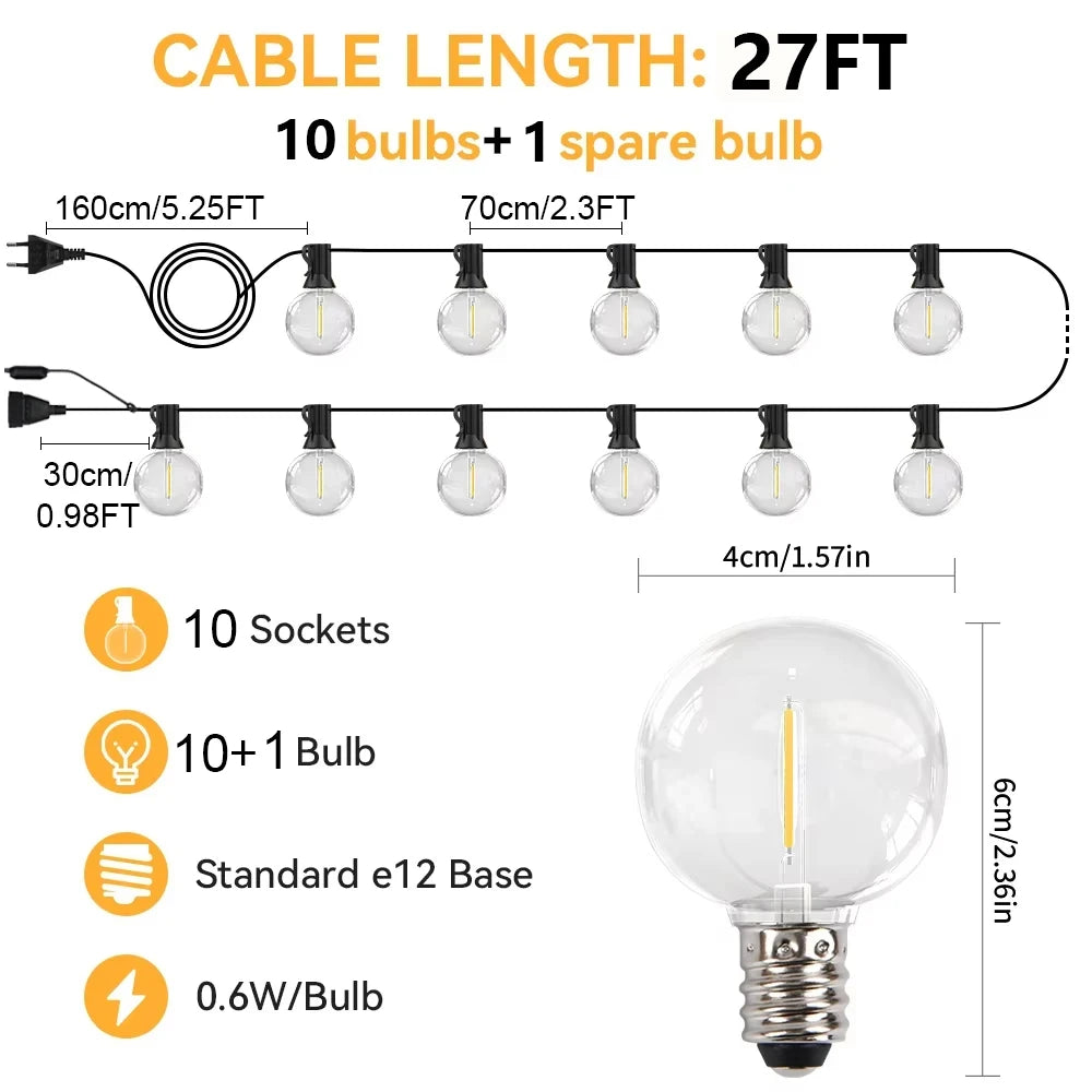 27FT 8M 10LED / EU Plug