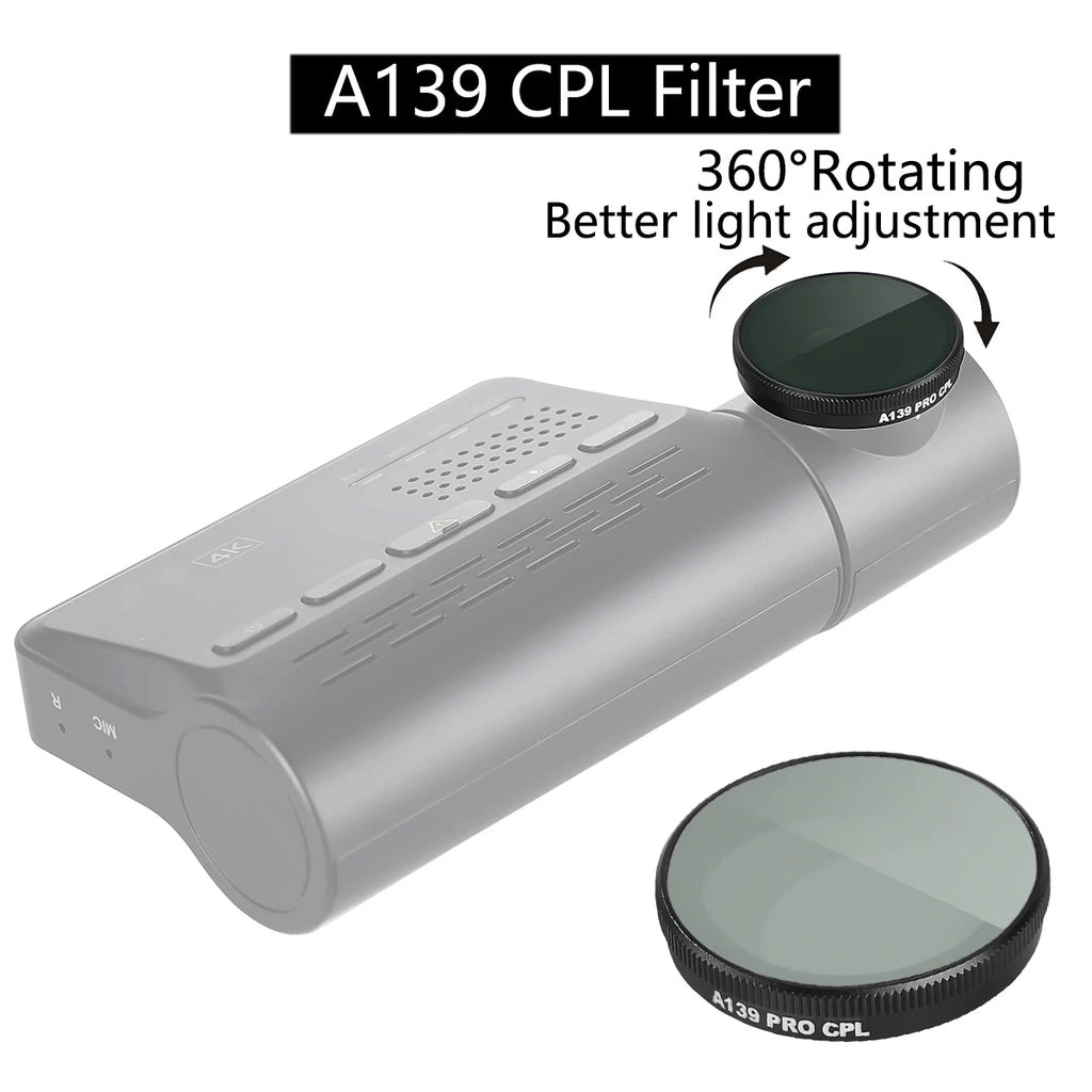 for VIOFO CPL Filter Anti-Glare Circular Polarizing Lens for A329 series/A229 series/A139Pro/T130/WM1 Dash Cam