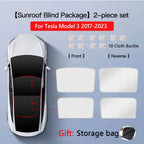 Sunshades For Tesla Model 3 Sunroof Highland 2026 Model Y 2020-26 Ice Cloth Buckle Sun Pare Glass Front Rear Skylight Accessory